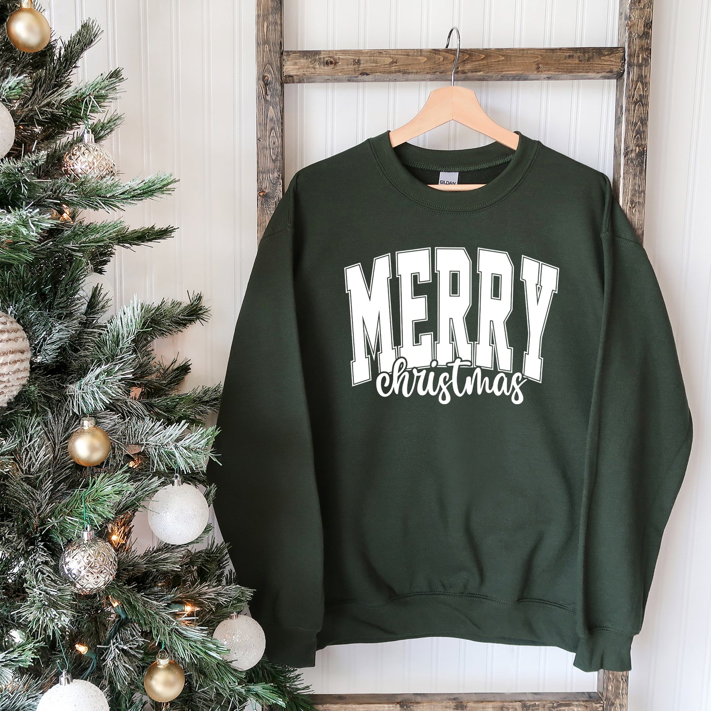 Merry Christmas Cursive Bold | Sweatshirt