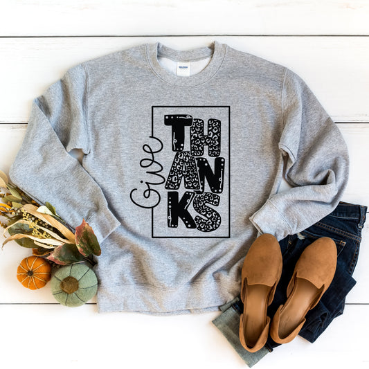 Clearance Give Thanks Square | Sweatshirt