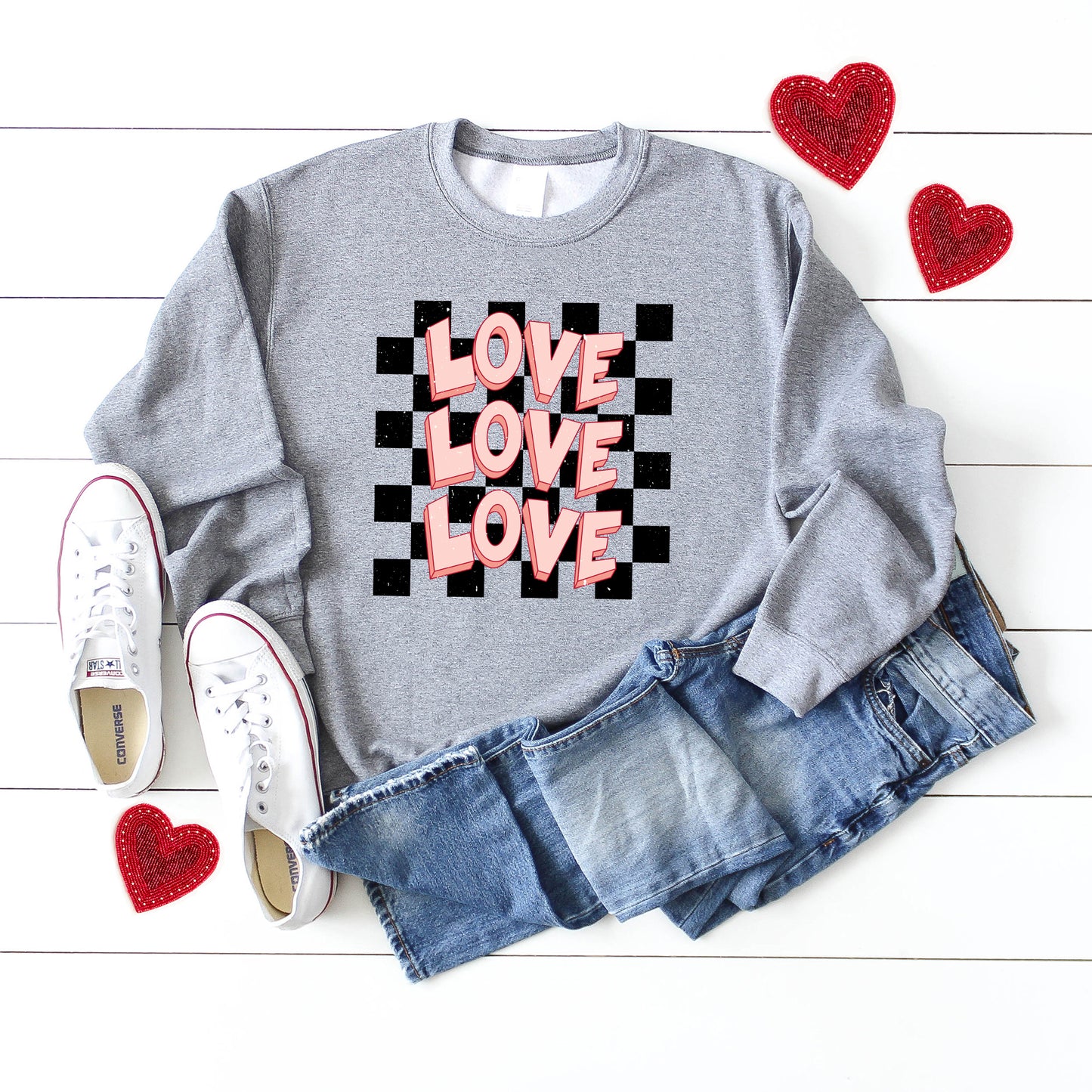 Love Stacked Grunge | Sweatshirt