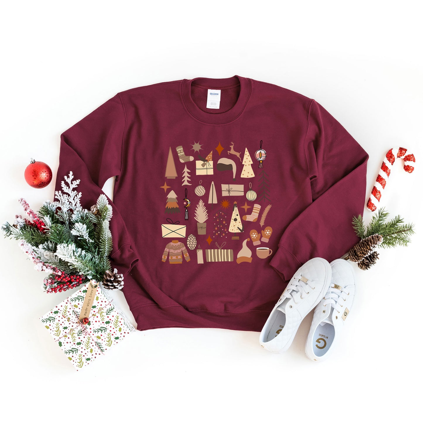 Boho Neutral Christmas Chart | Sweatshirt