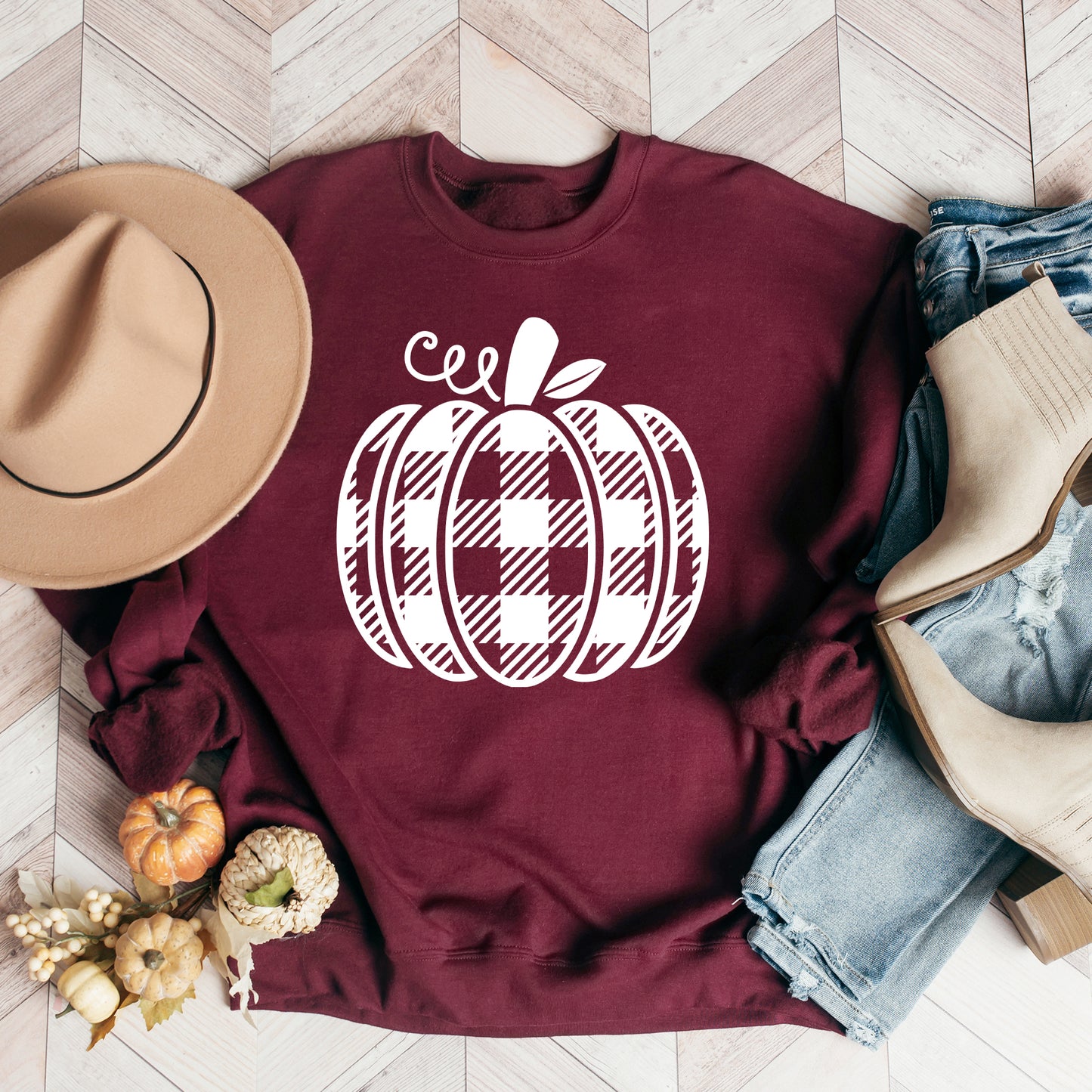 Buffalo Plaid Pumpkin | Sweatshirt