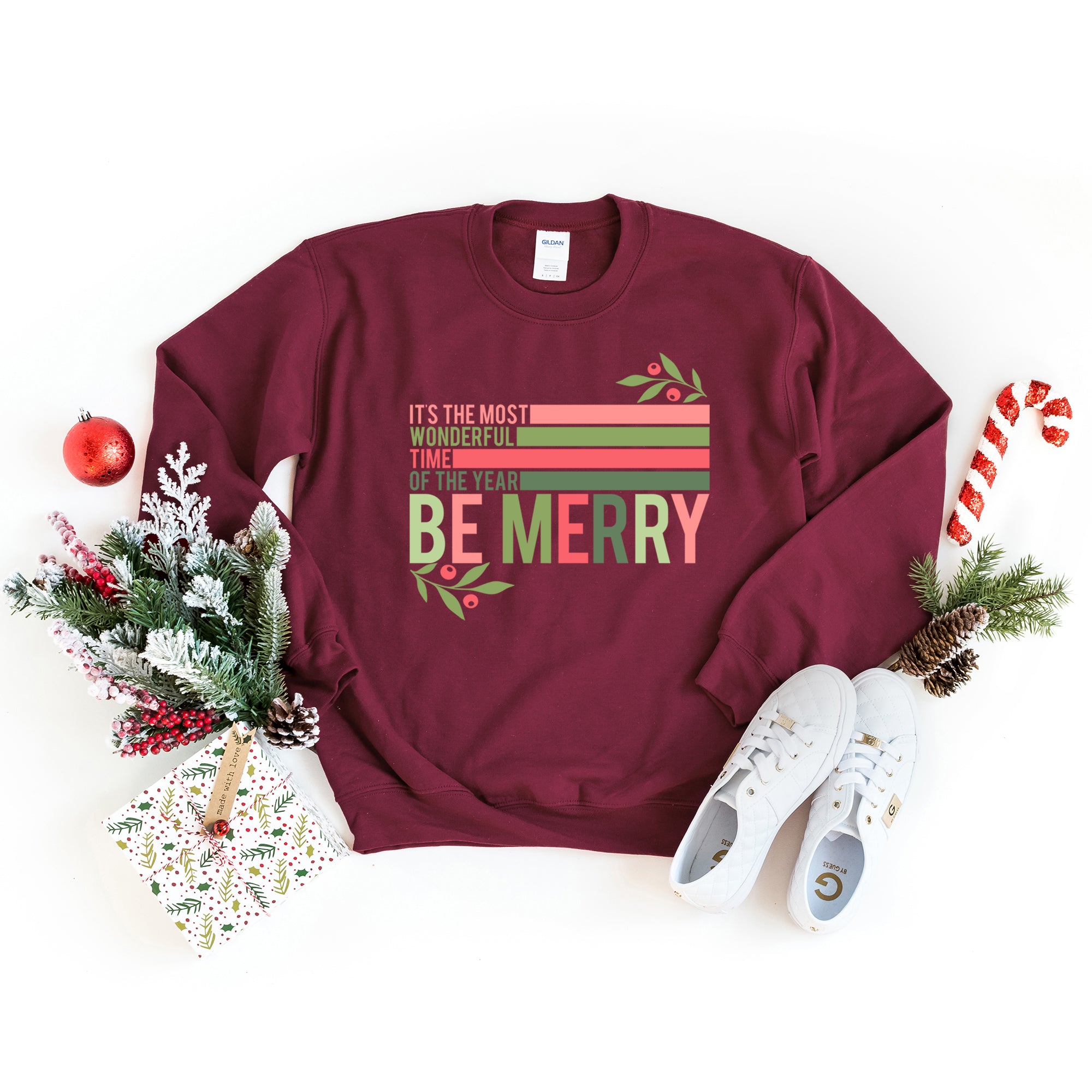 Be Merry Stripes | Sweatshirt