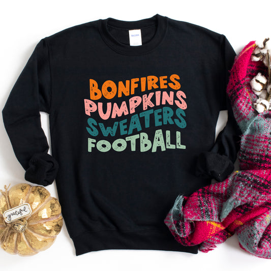 Bonfires Pumpkins Sweaters Football | Sweatshirt