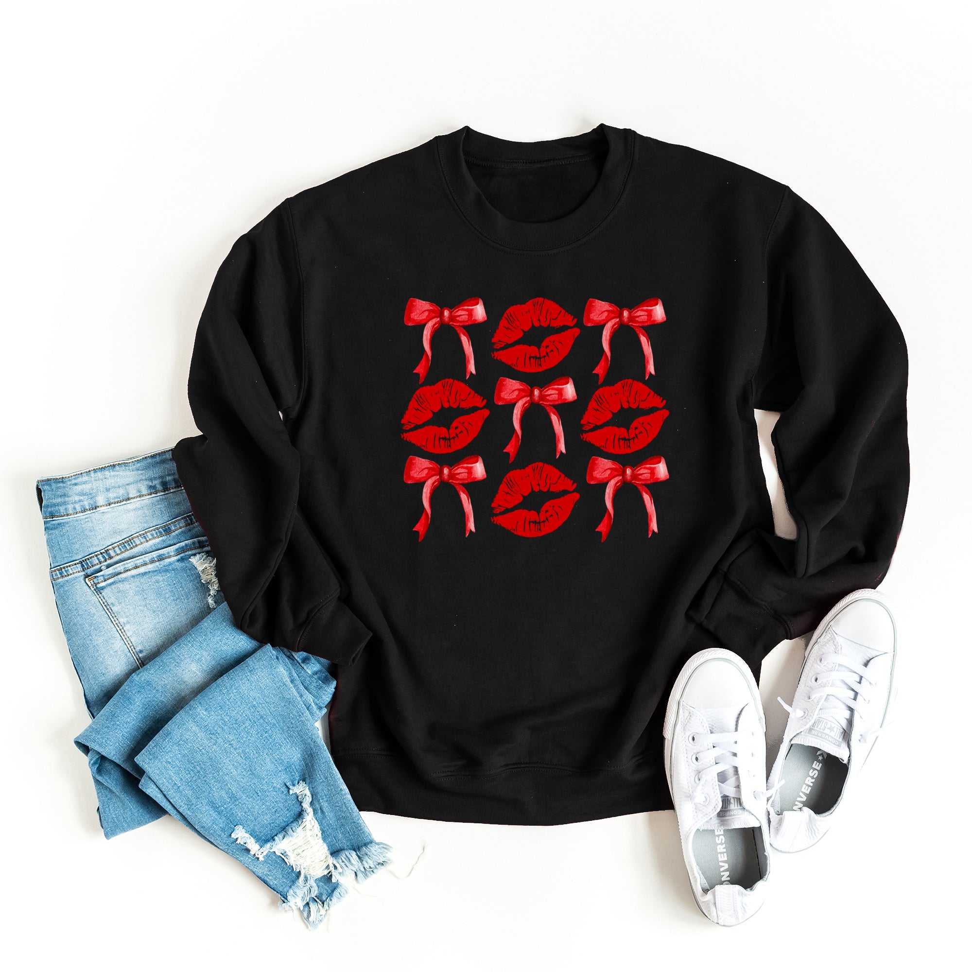 Lips Coquette Bow Chart | Sweatshirt