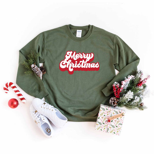Clearance Retro Merry Christmas | Sweatshirt