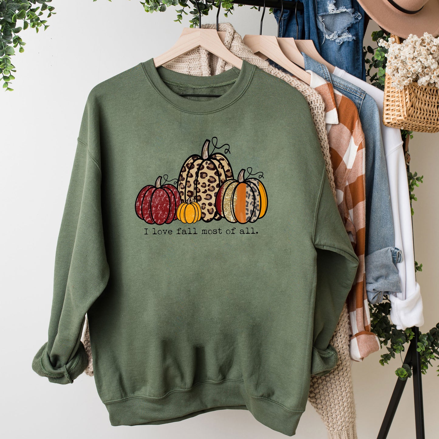 I Love Fall Most of All Pumpkins | Sweatshirt