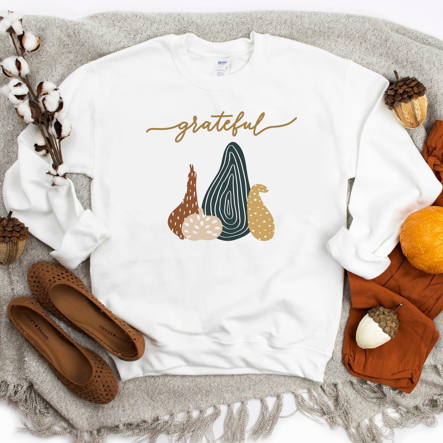 Boho Grateful Pumpkins | Sweatshirt