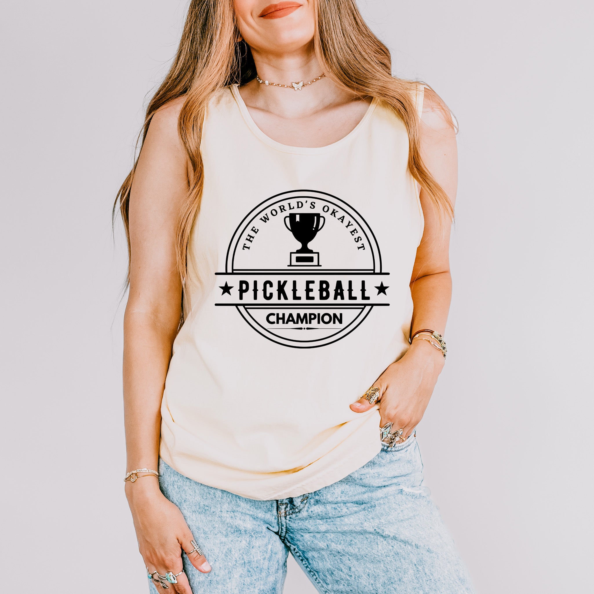 The World's Okayest Pickleball Champion | Garment Dyed Tank