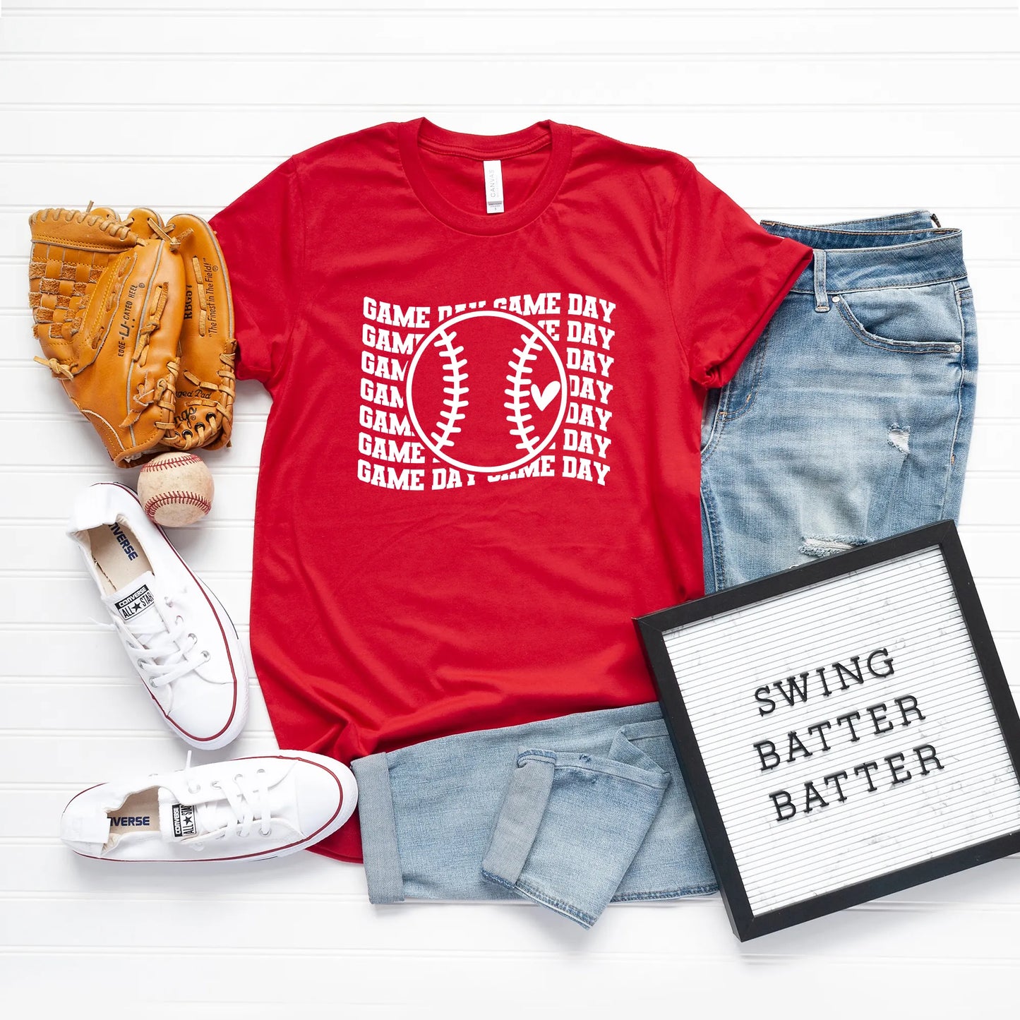 Baseball Game Day Stacked | Short Sleeve Graphic Tee