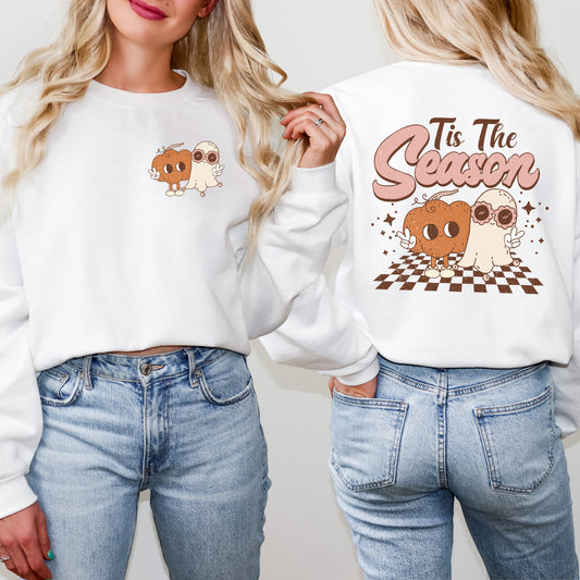 Tis The Season Pumpkin Ghost | Sweatshirt | Front and Back Design
