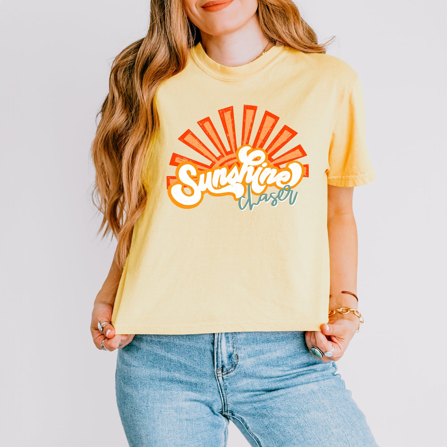 Sunshine Chaser | Relaxed Fit Cropped Tee