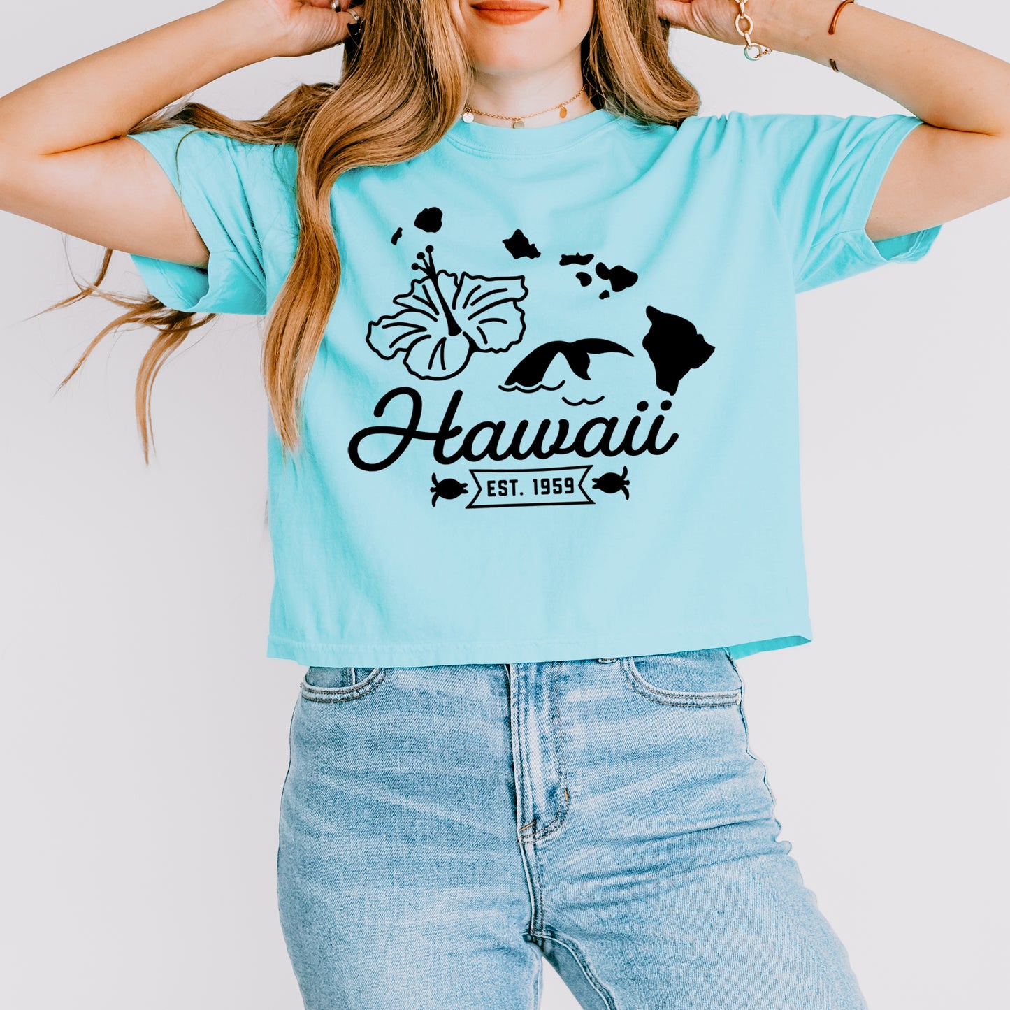 Hawaii Vintage | Relaxed Fit Cropped Tee