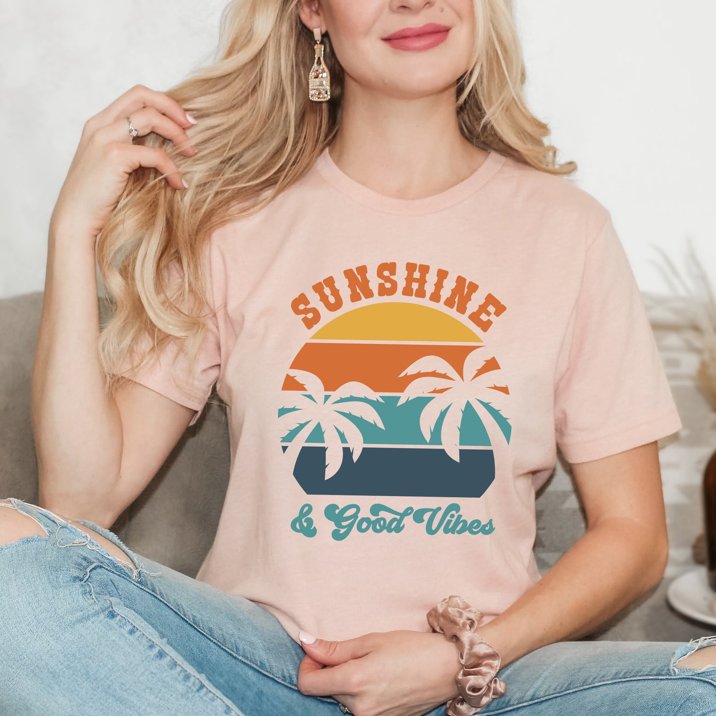 Sunshine and Good Vibes | Short Sleeve Graphic Tee