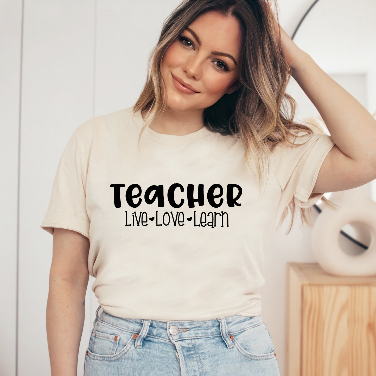 Teacher Live Love Learn | Short Sleeve Graphic Tee