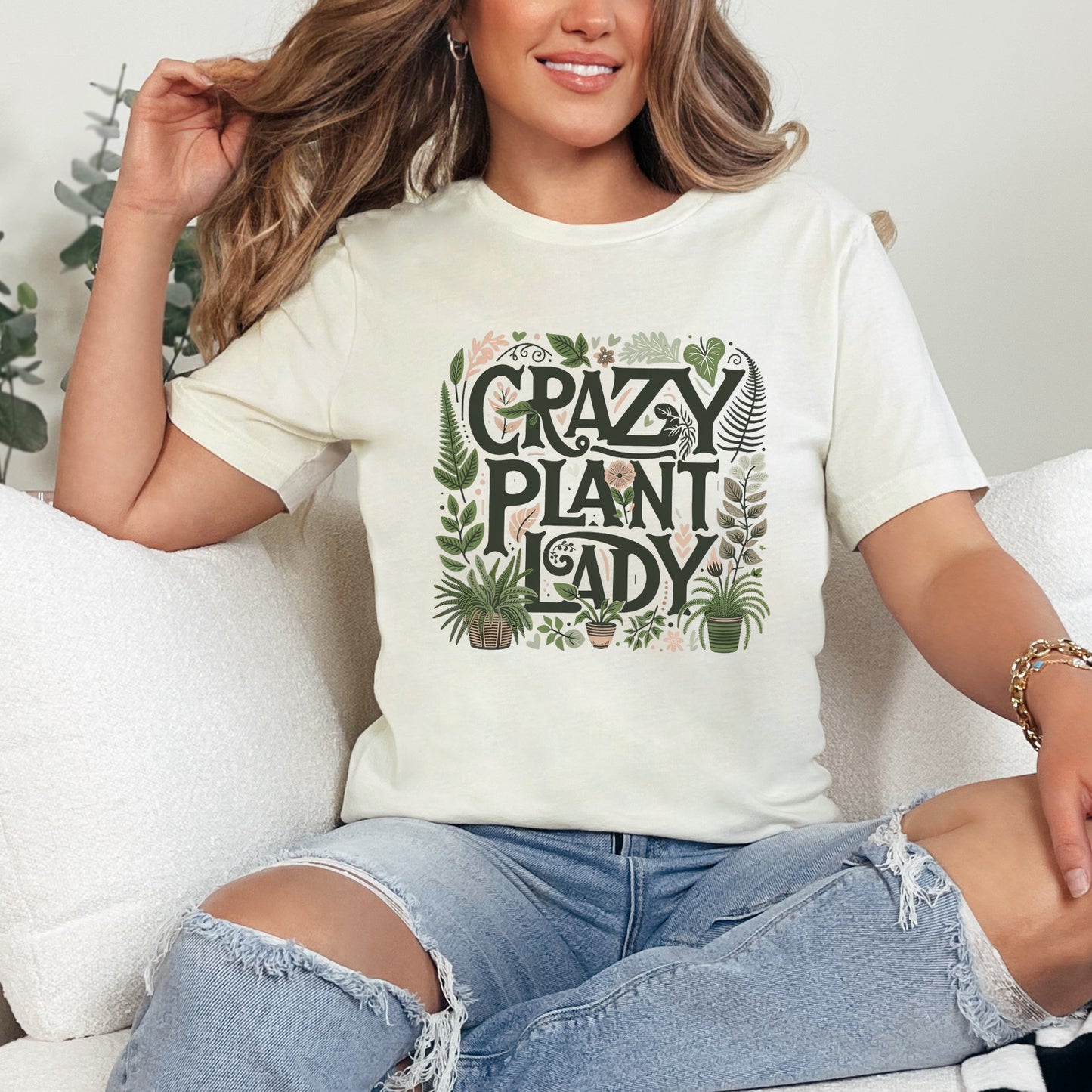 Crazy Plant Lady Colorful | Short Sleeve Graphic Tee