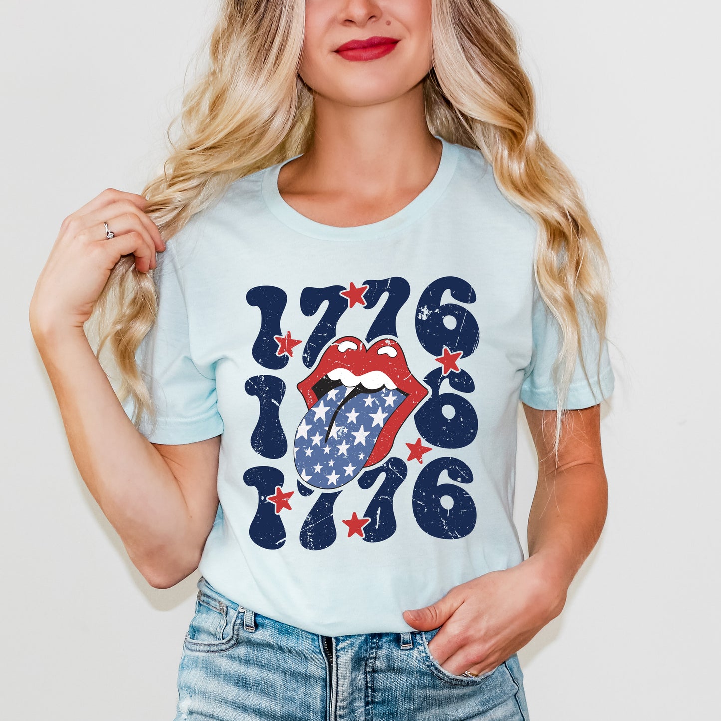 1776 Patriotic Lips | Short Sleeve Graphic Tee