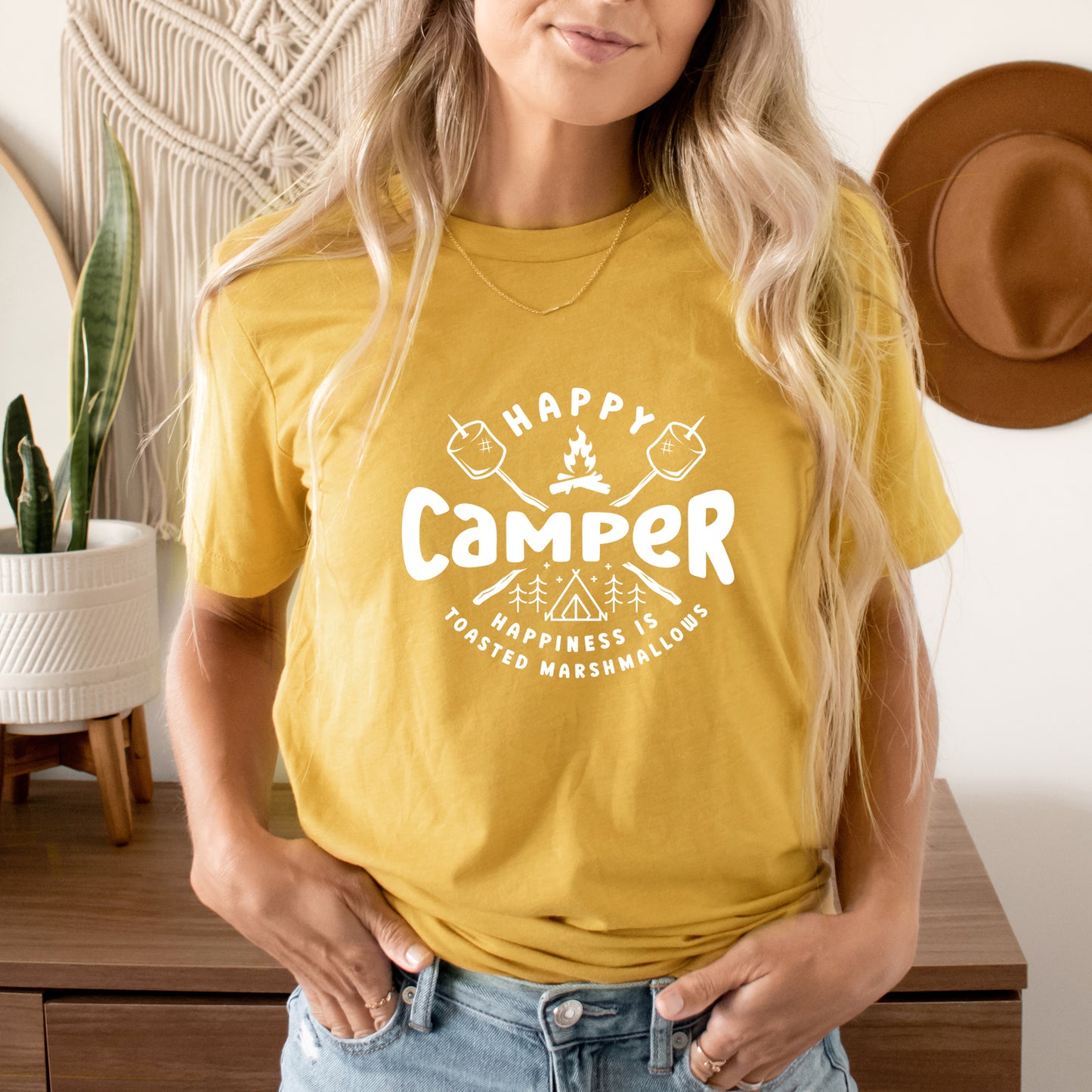 Happy Camper Toasted Marshmallows | Short Sleeve Graphic Tee