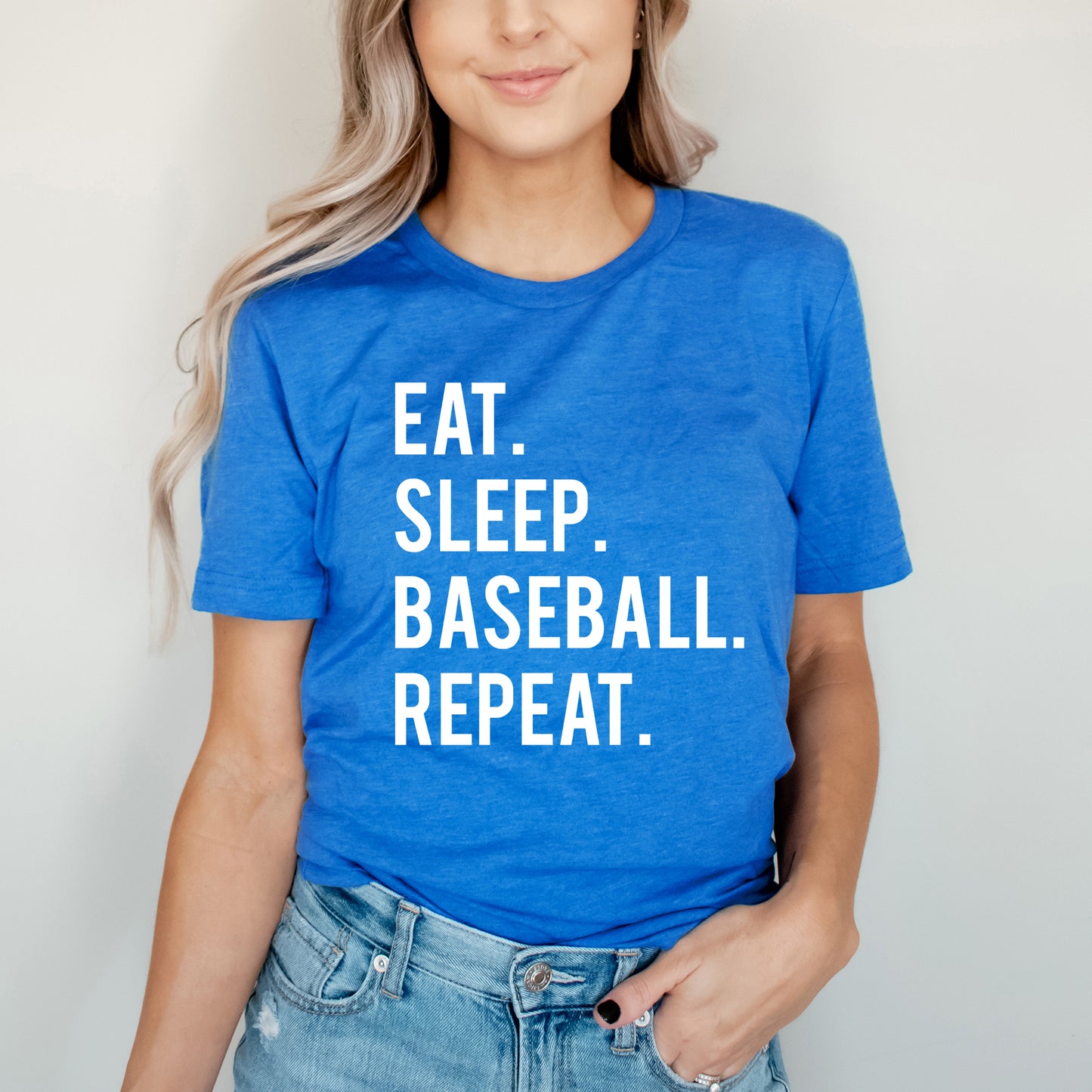 Eat Sleep Baseball Repeat | Short Sleeve Graphic Tee