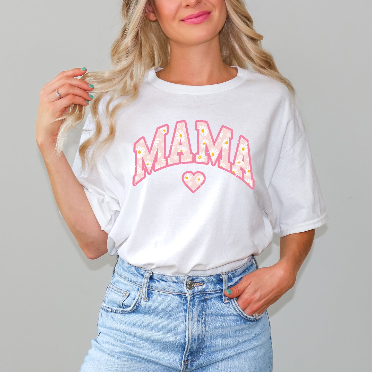 Mama Curved Floral | Short Sleeve Graphic Tee
