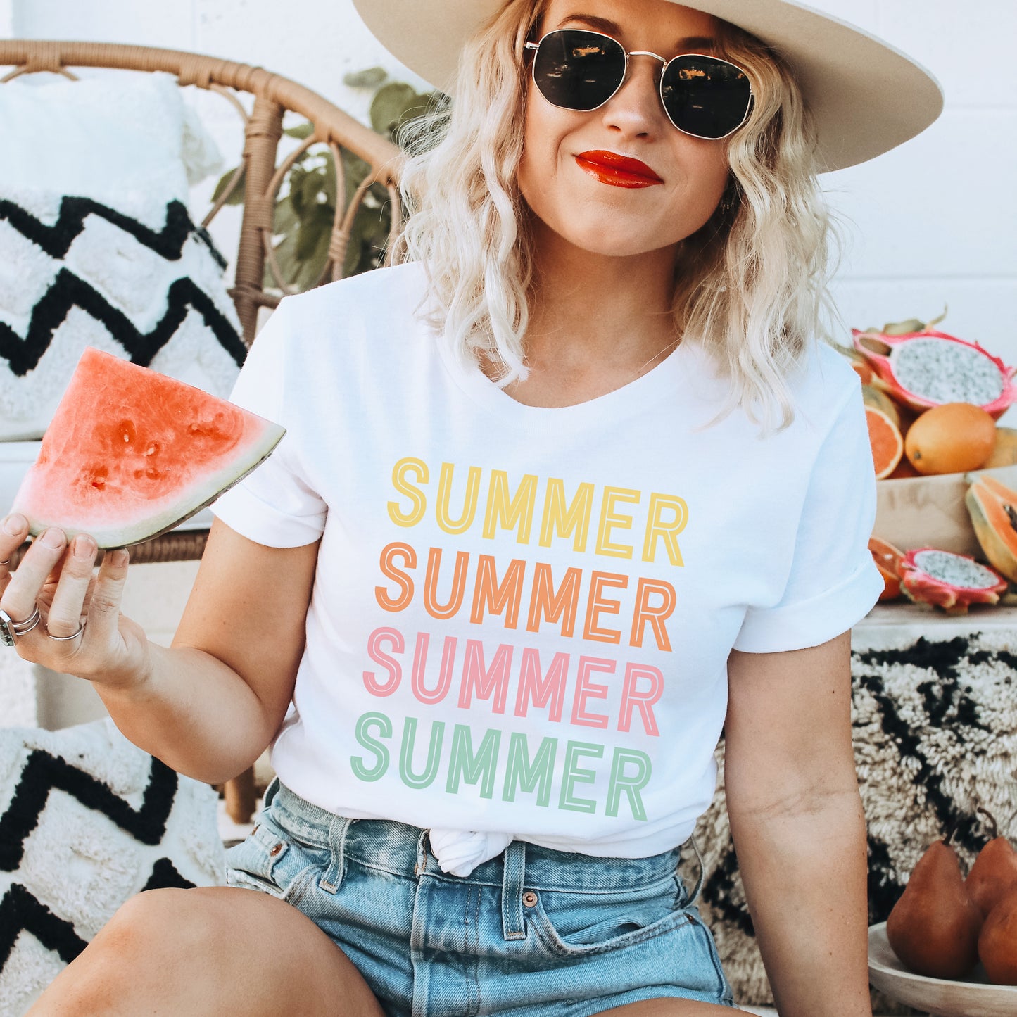 Summer Stacked Colorful | Short Sleeve Graphic Tee
