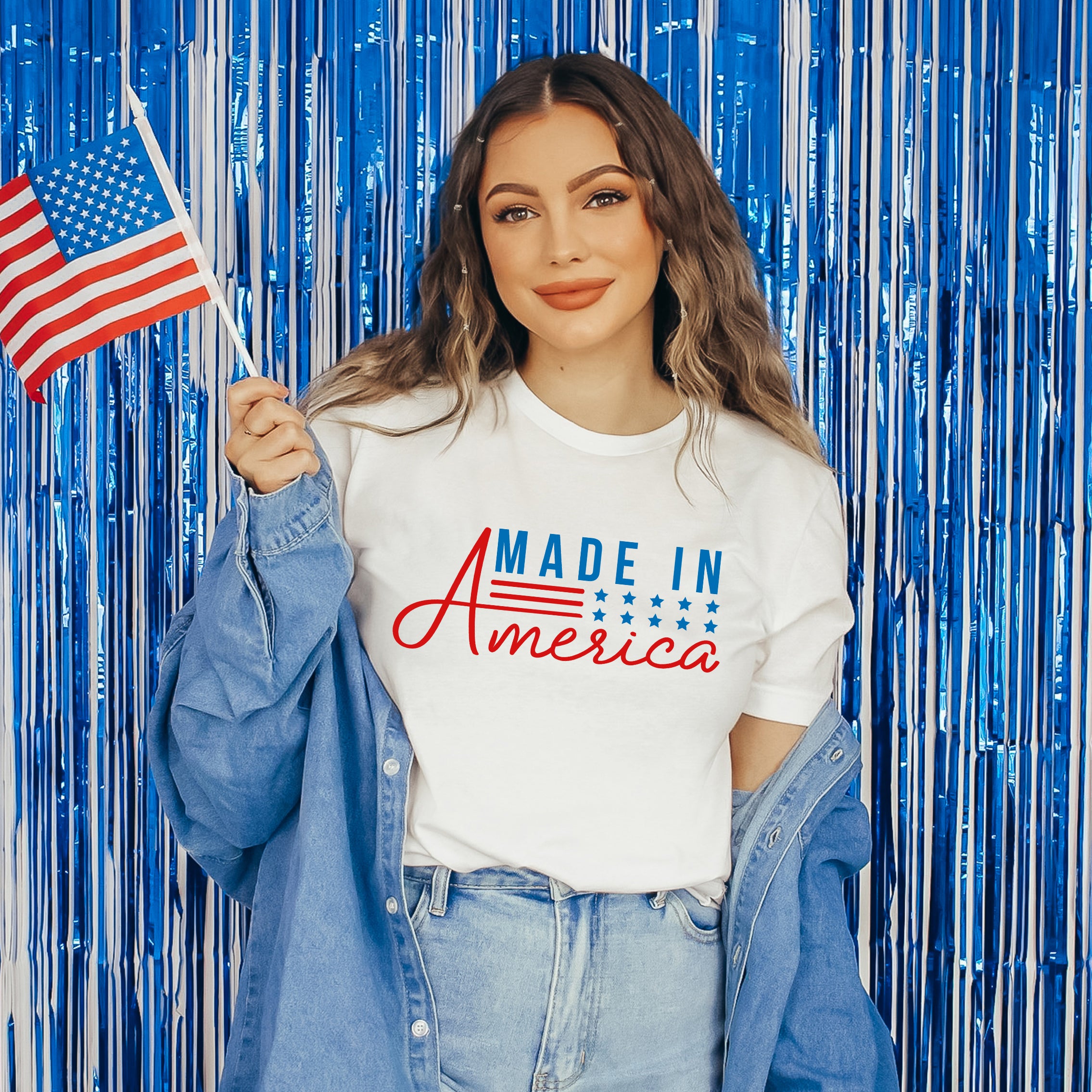 Made In America Stars and Stripes | Short Sleeve Graphic Tee