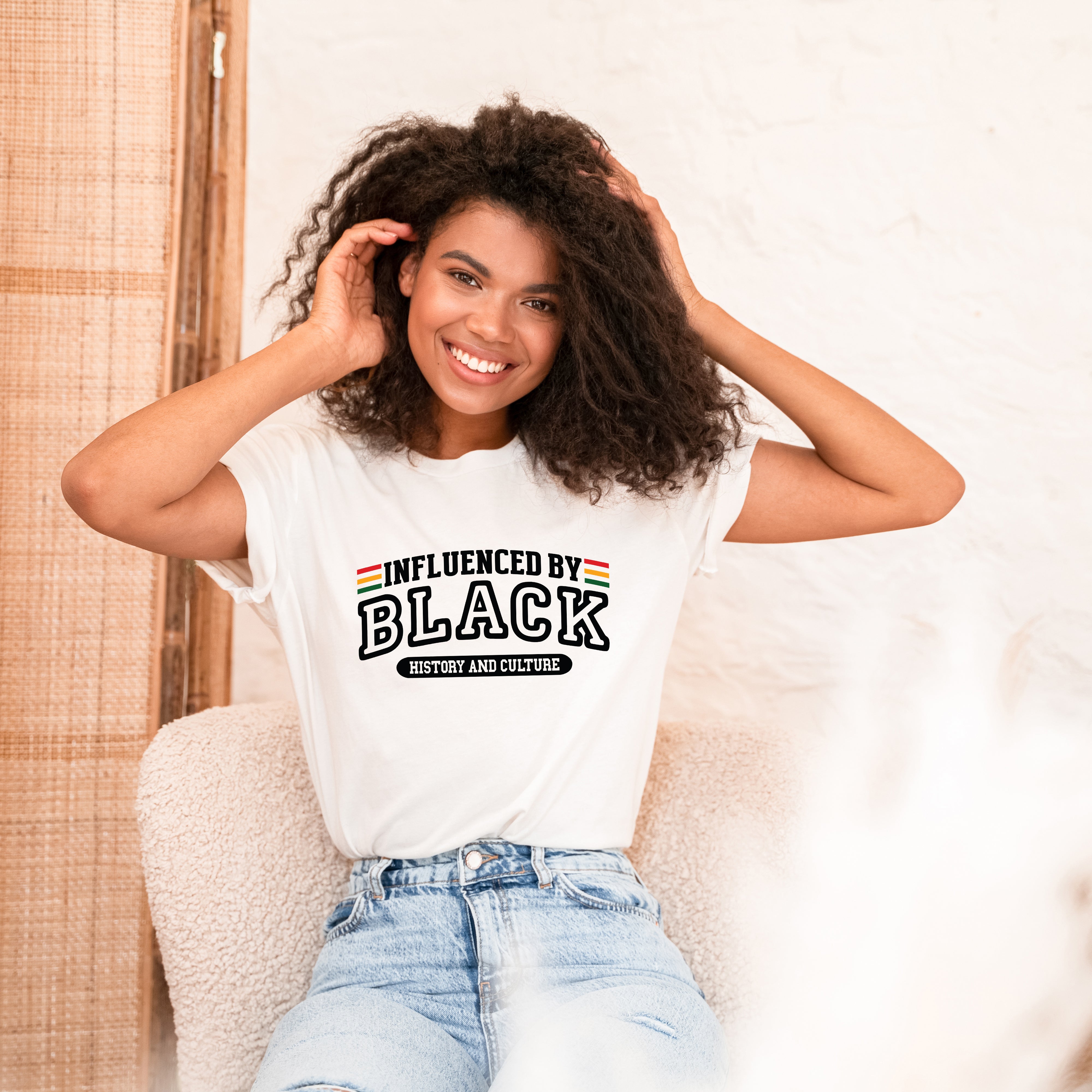 Influenced By Black History And Culture Black | Short Sleeve Graphic Tee