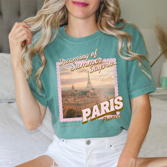Dreaming Of Paris | Garment Dyed Short Sleeve Tee