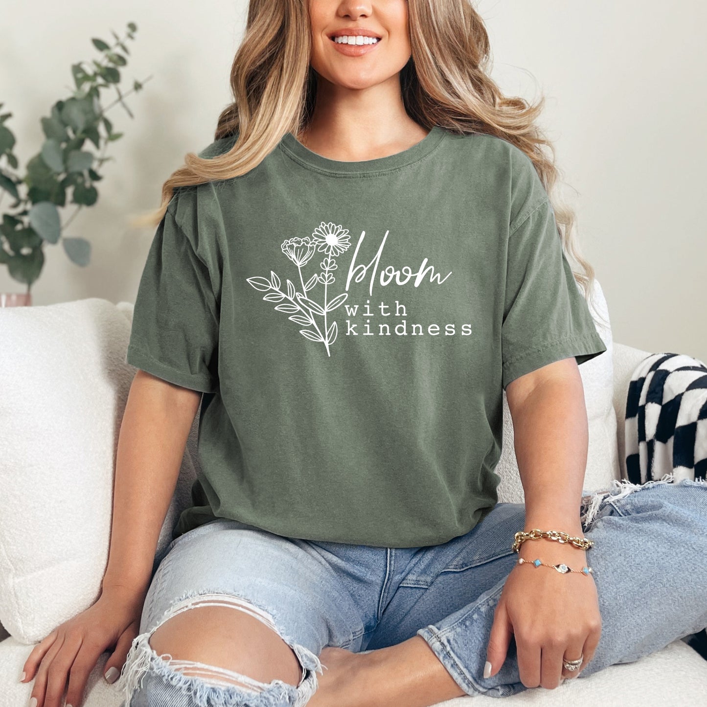 Bloom With Kindness Wildflower | Garment Dyed Tee