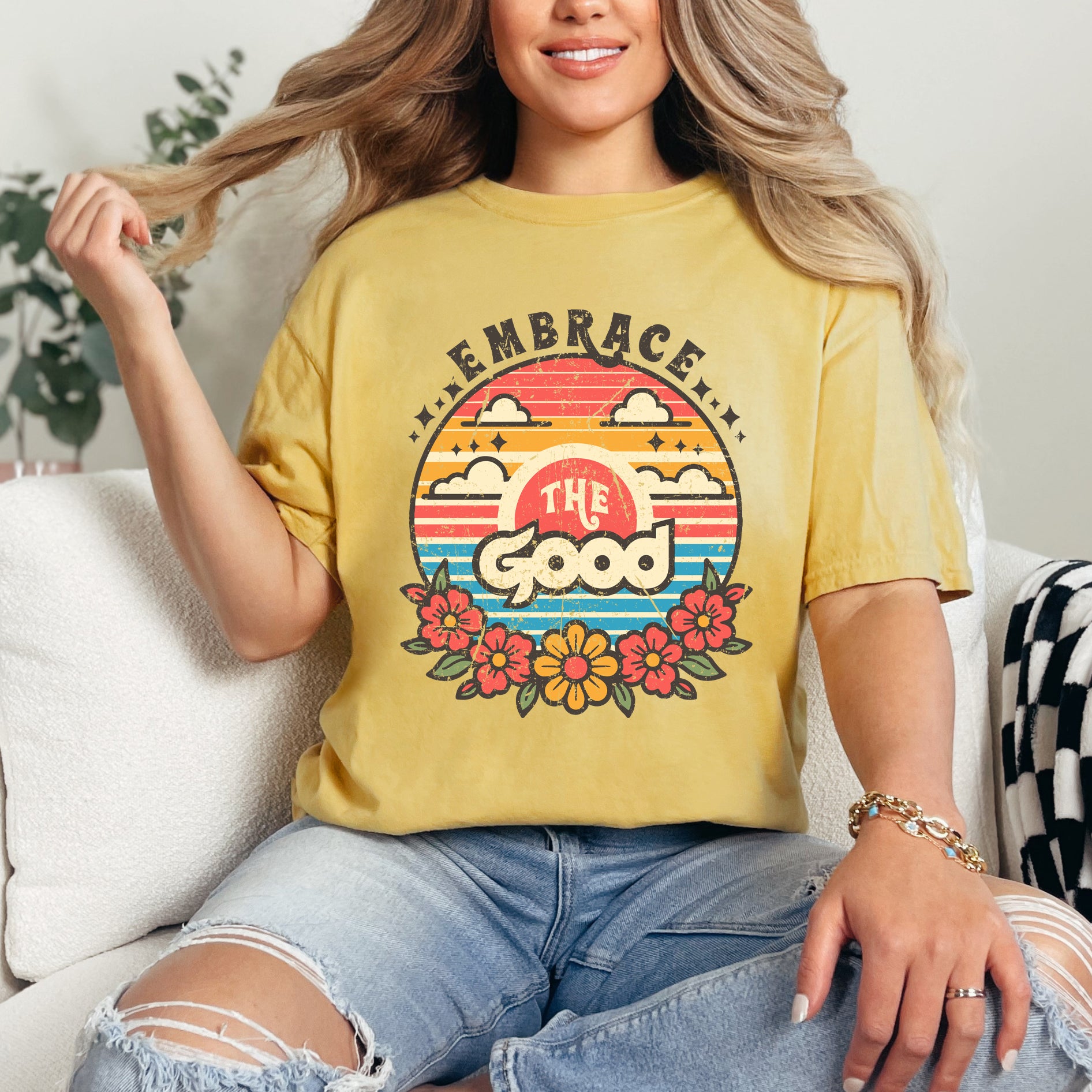 Embrace The Good Sunset | Garment Dyed Tee