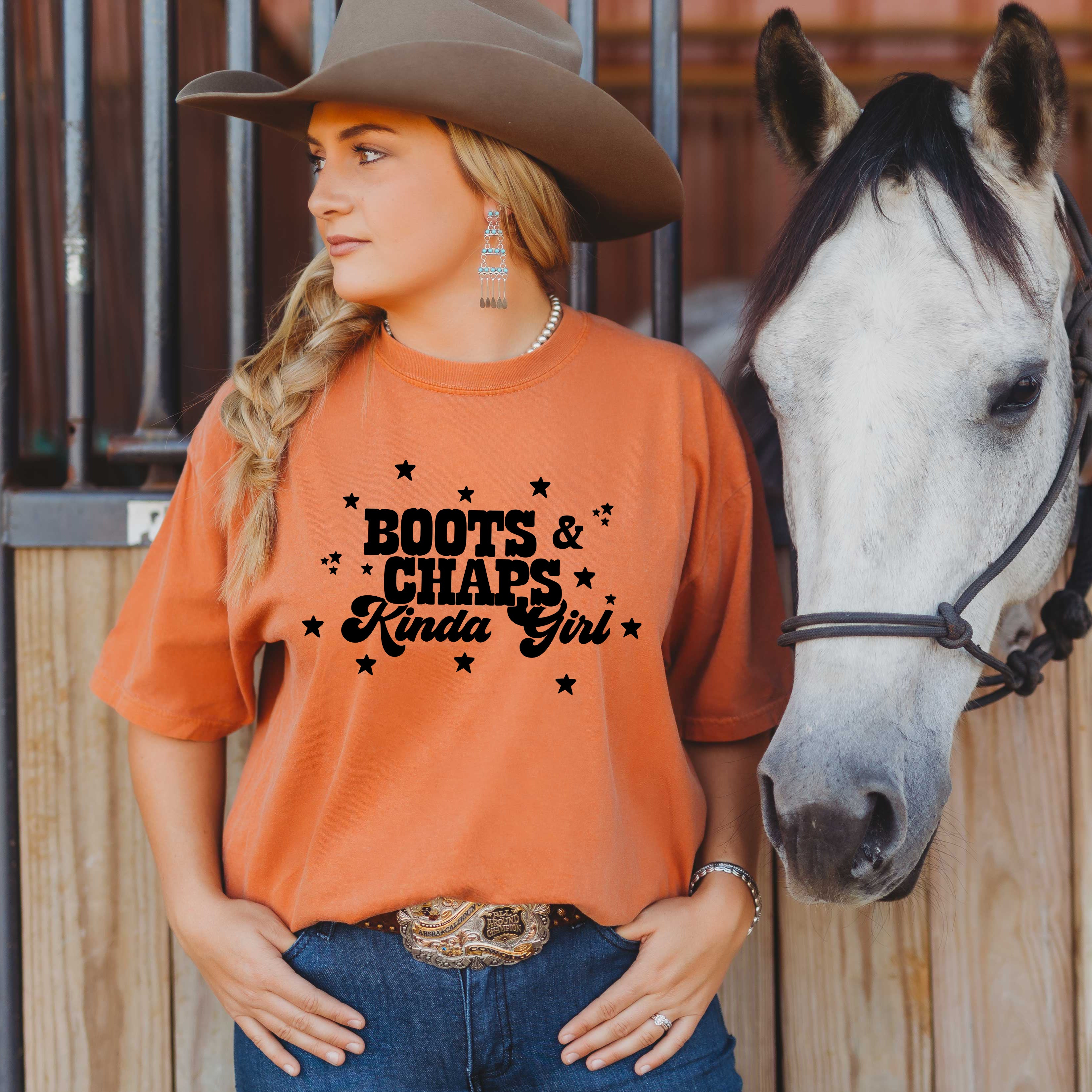 Boots And Chaps Kinda Girl | Garment Dyed Short Sleeve Tee
