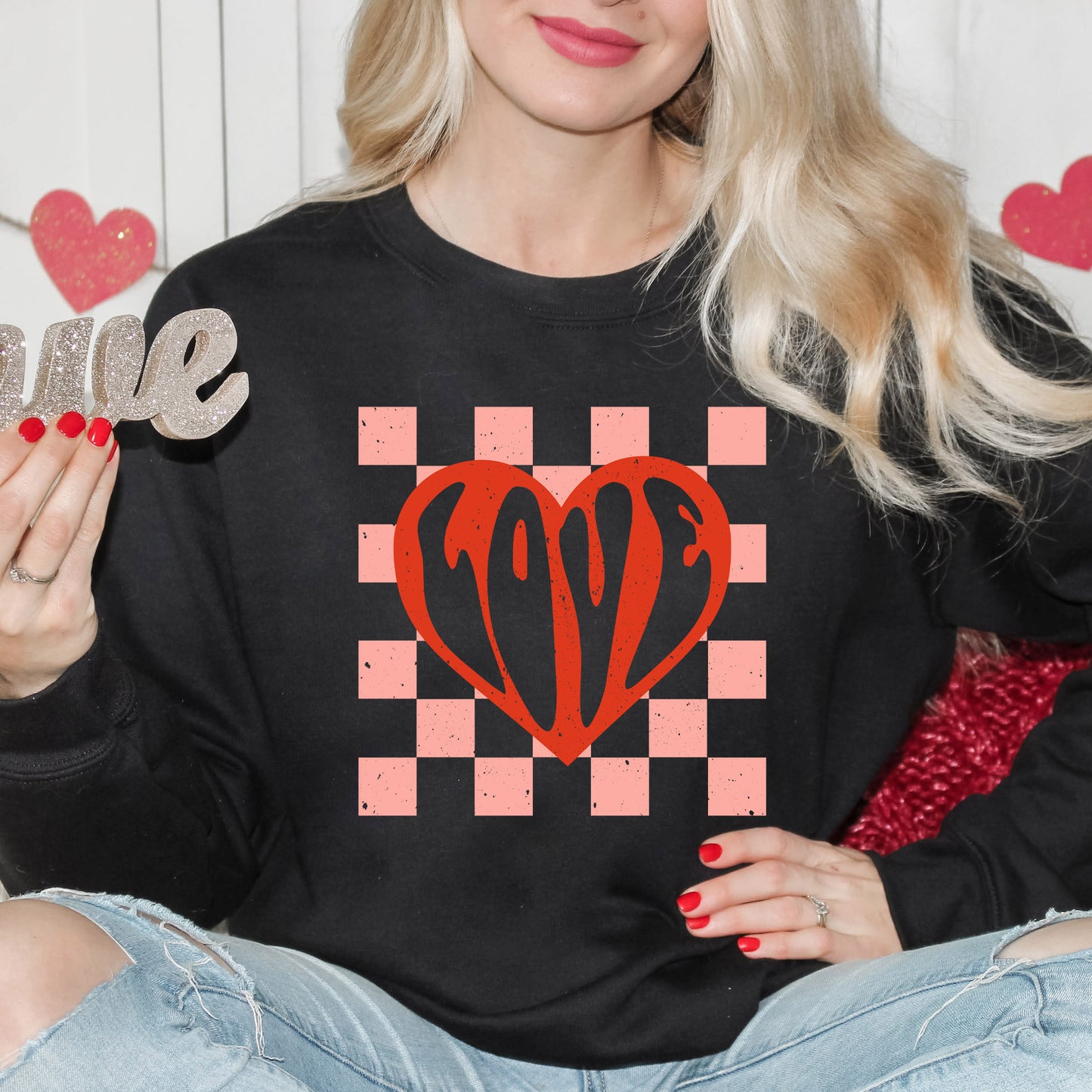 Love Checker Board | Sweatshirt