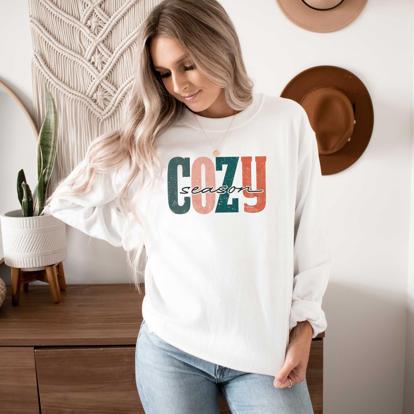 Retro Cozy Season Colorful | Sweatshirt