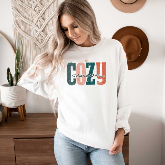Clearance Retro Cozy Season Colorful | Sweatshirt