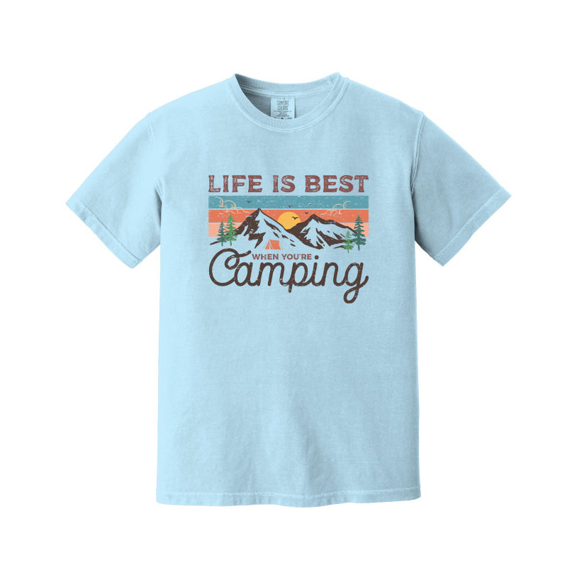 Life Is Best When You're Camping | Men's Garment Dyed Tee