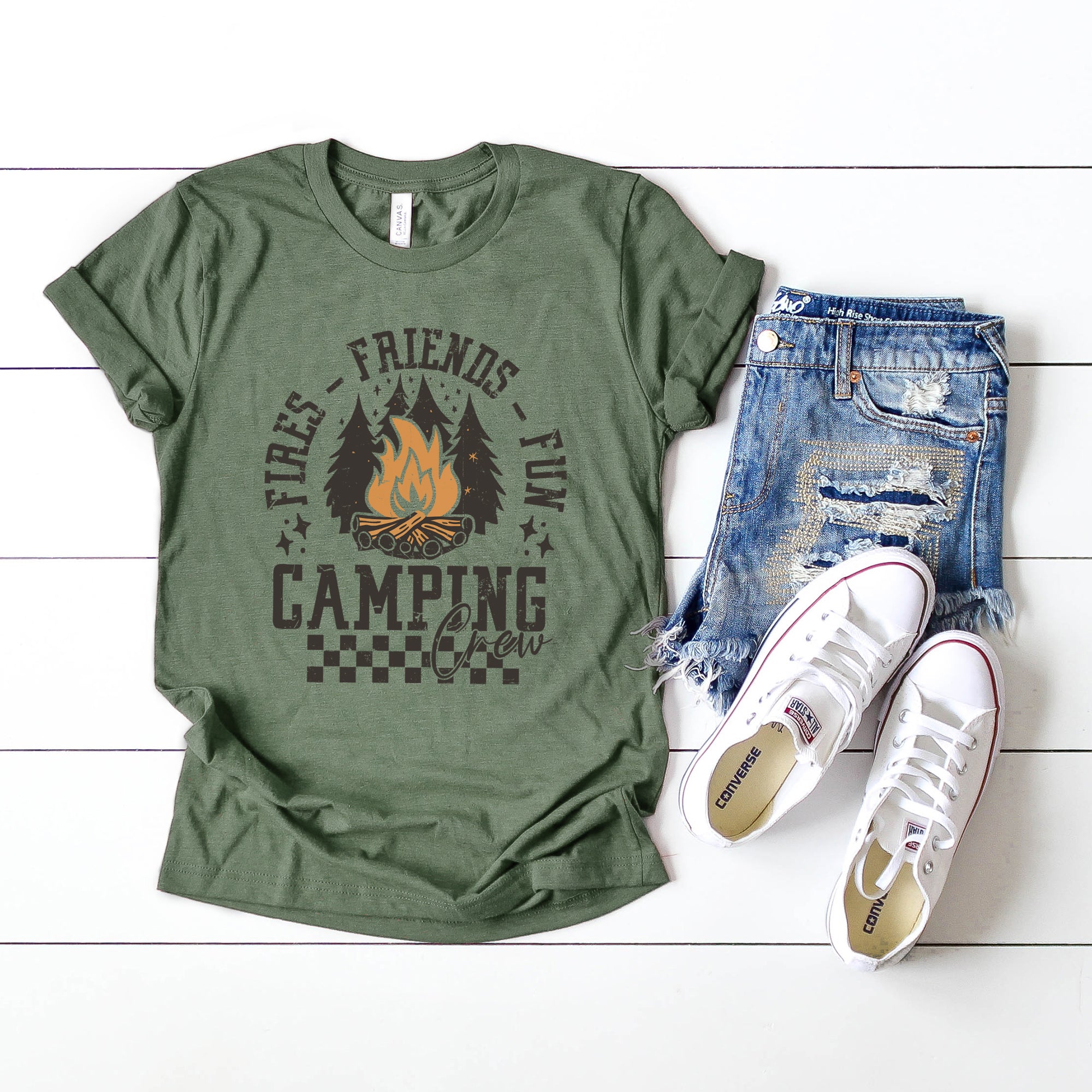Fires Friends Fun | Short Sleeve Crew Neck