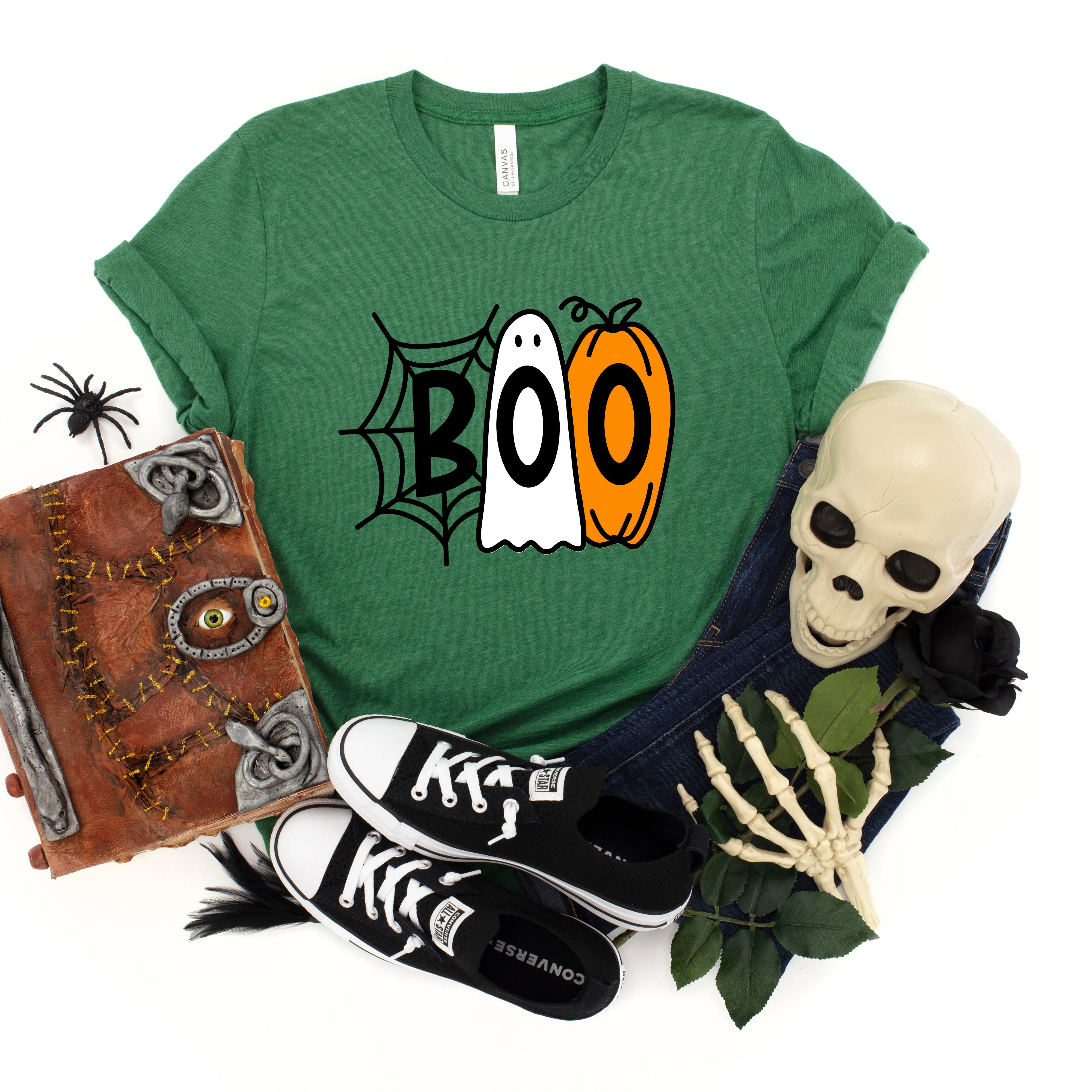 Boo Web Ghost | Short Sleeve Crew Neck