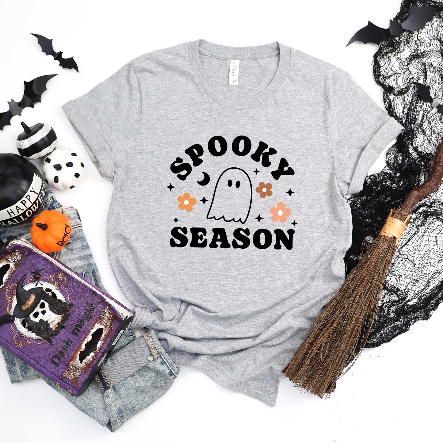 Clearance Spooky Season Flowers | Short Sleeve Graphic Tee