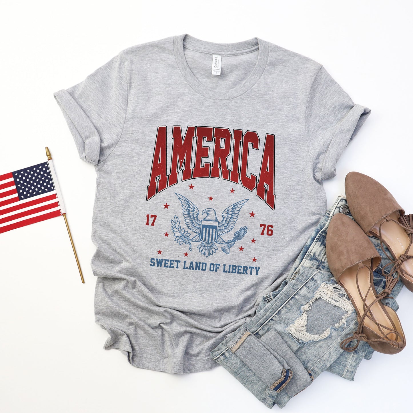 America Land Of Liberty Eagle | Short Sleeve Graphic Tee