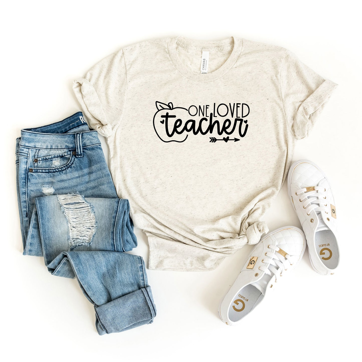 One Loved Teacher Apple | Short Sleeve Graphic Tee