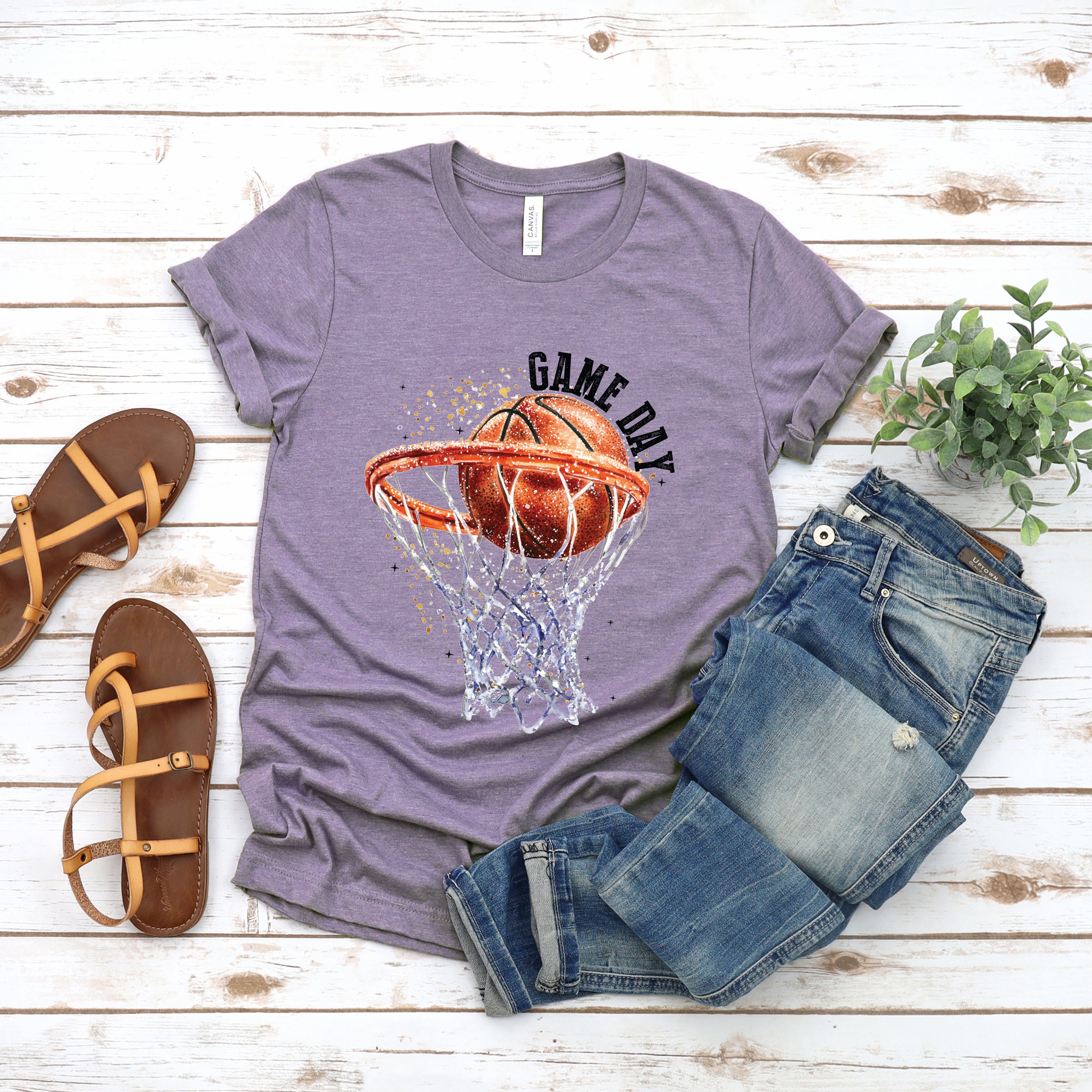 Basketball Game Day Hoop | Short Sleeve Graphic Tee
