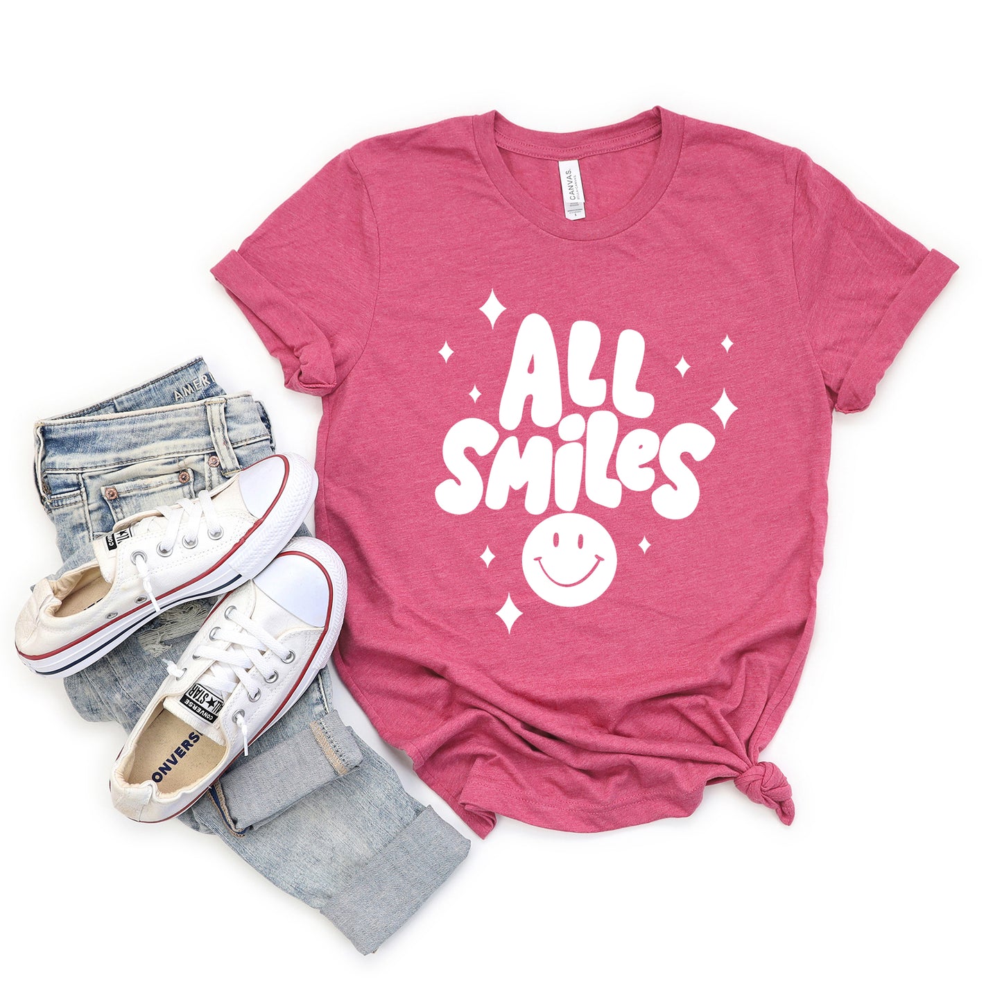 All Smiles Smiley Face | Short Sleeve Graphic Tee