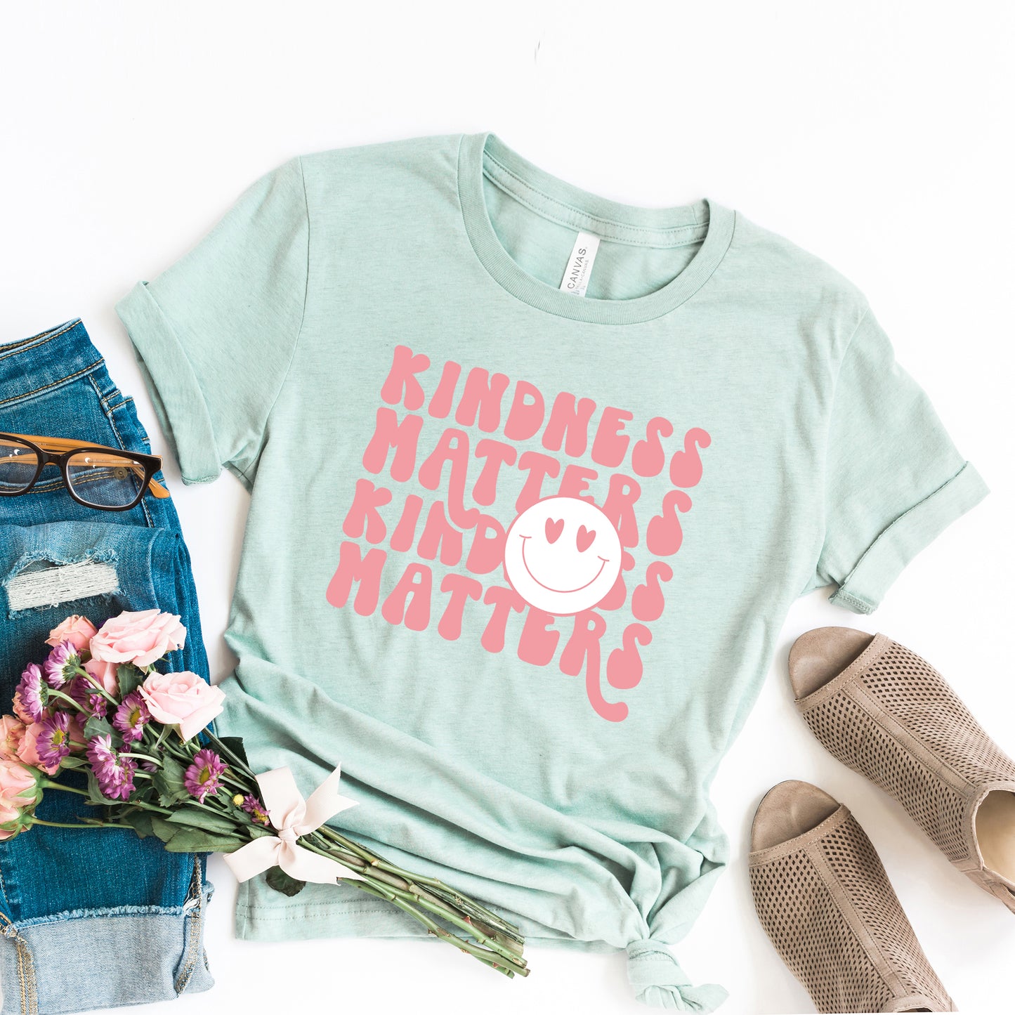 Kindness Matters Smiley Face | Short Sleeve Graphic Tee