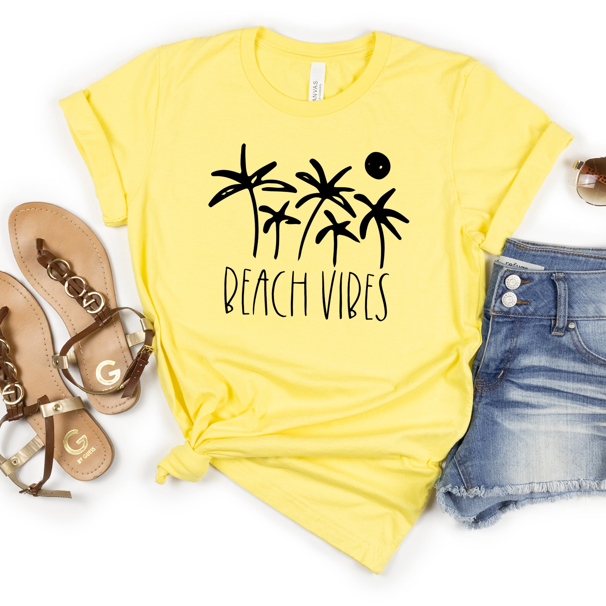 Beach Vibes Trees | Short Sleeve Graphic Tee