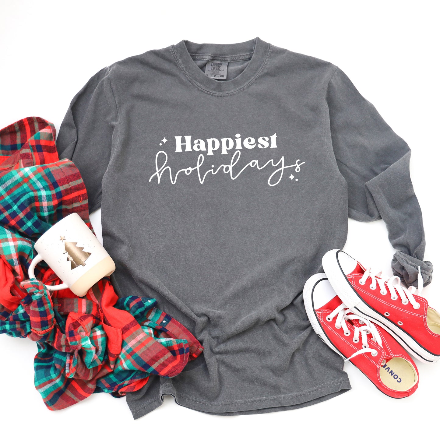 Happiest Holidays | Garment Dyed Long Sleeve