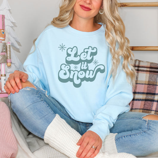 Let It Snow Retro | Garment Dyed Sweatshirt
