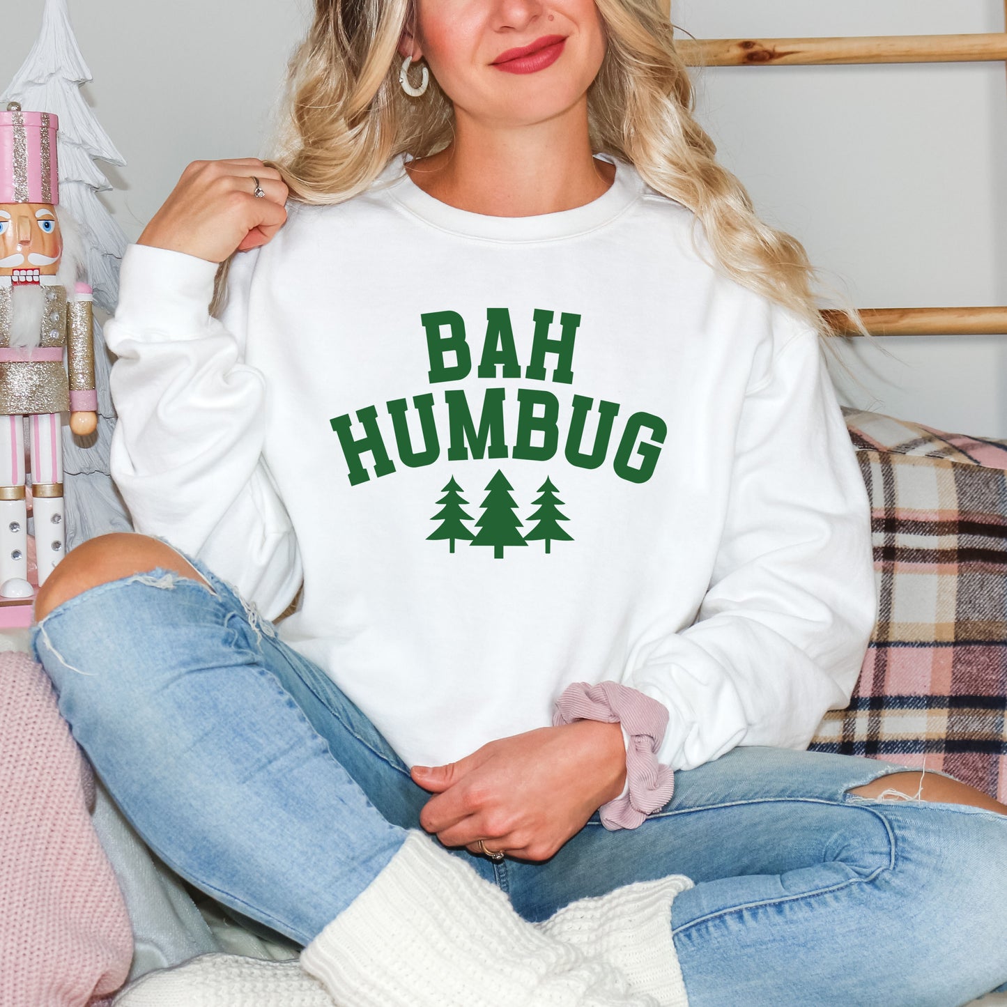 Bah Humbug Trees | Garment Dyed Sweatshirt