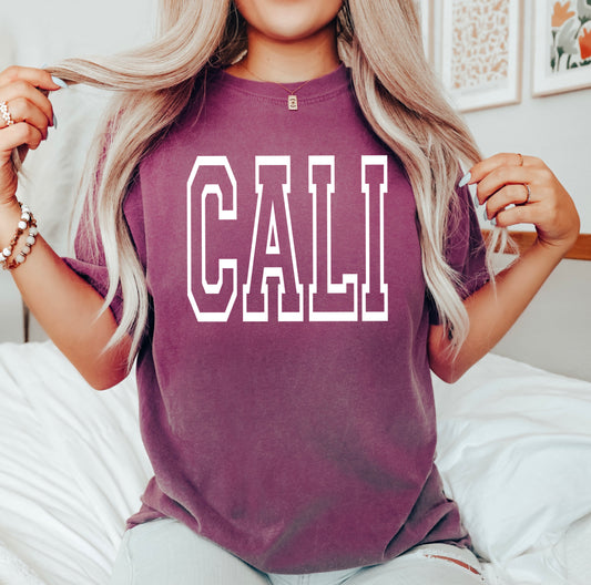 Cali Bold | Garment Dyed Short Sleeve Tee