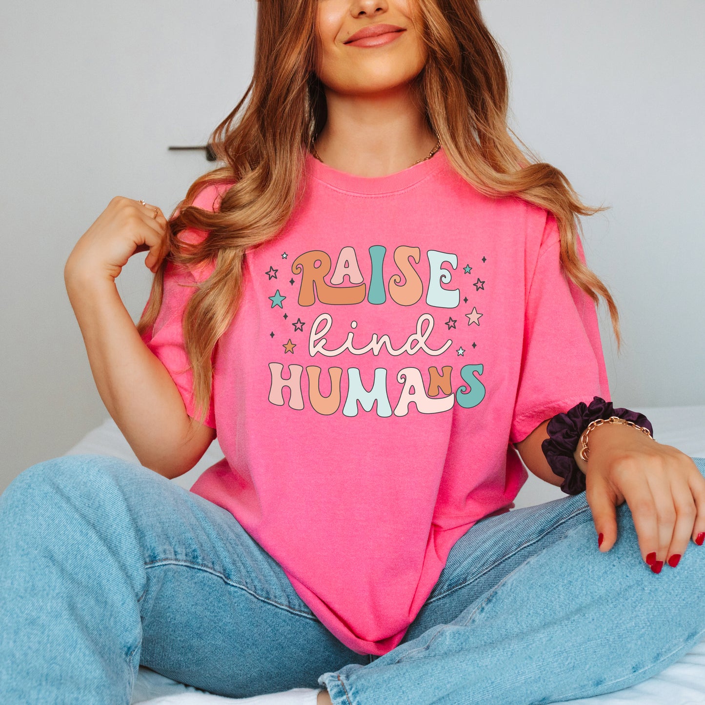 Raise Kind Humans Colorful | Garment Dyed Tee
