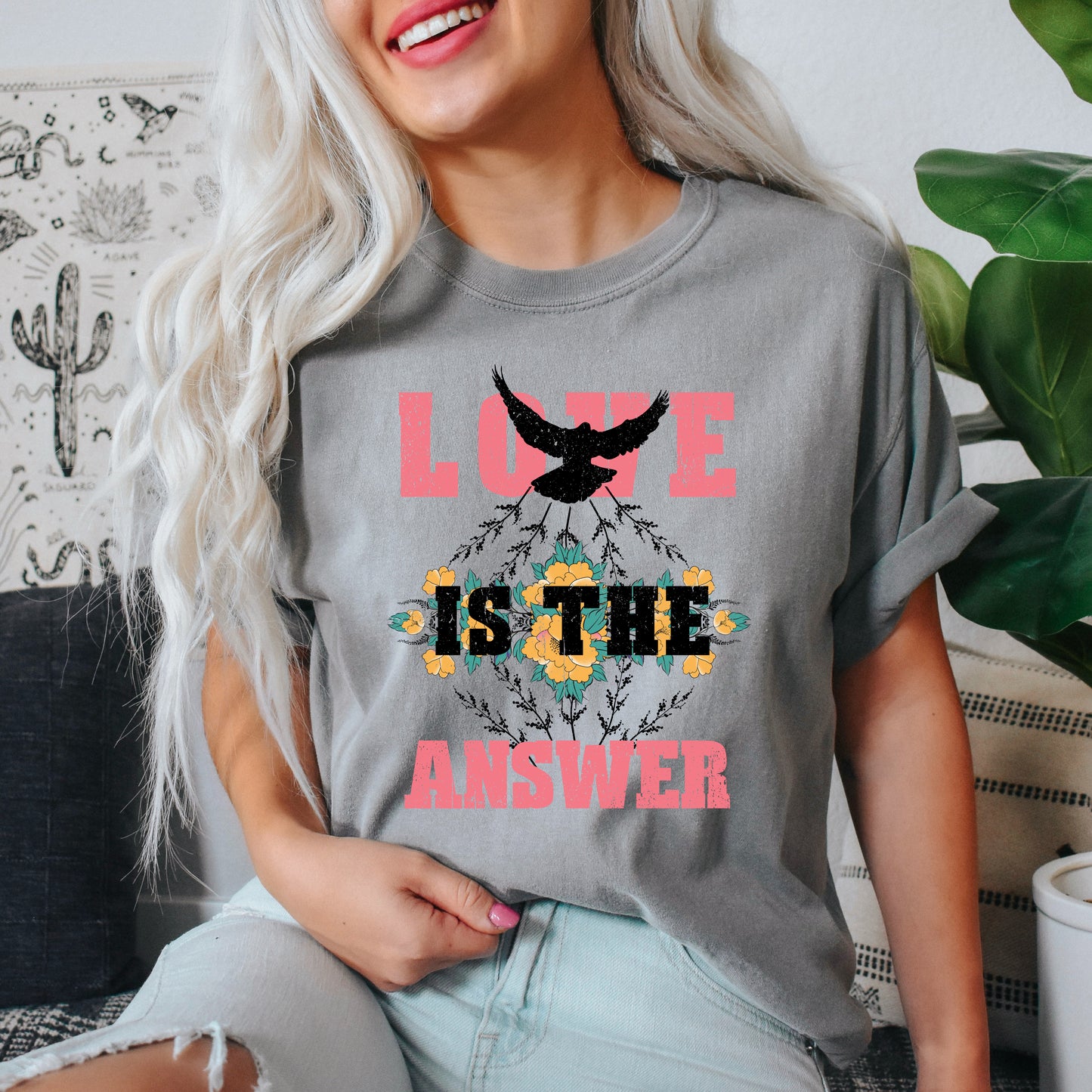 Love Is The Answer | Garment Dyed Tee
