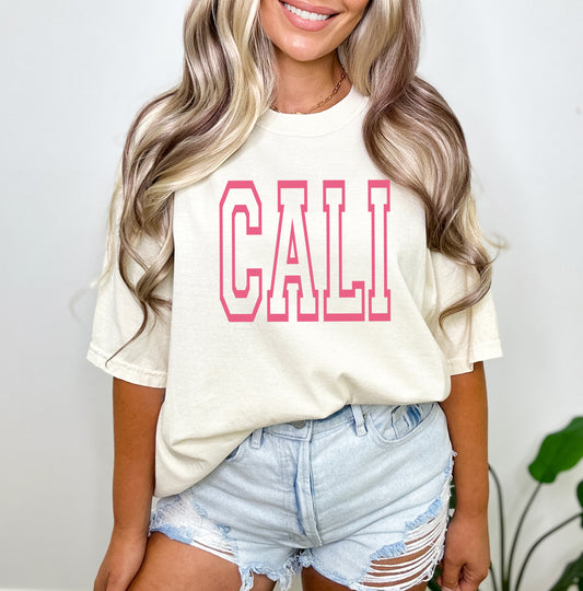 Cali Bold | Garment Dyed Short Sleeve Tee